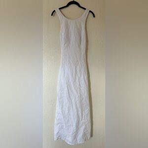 Equipment White Linen Sleeveless Dress